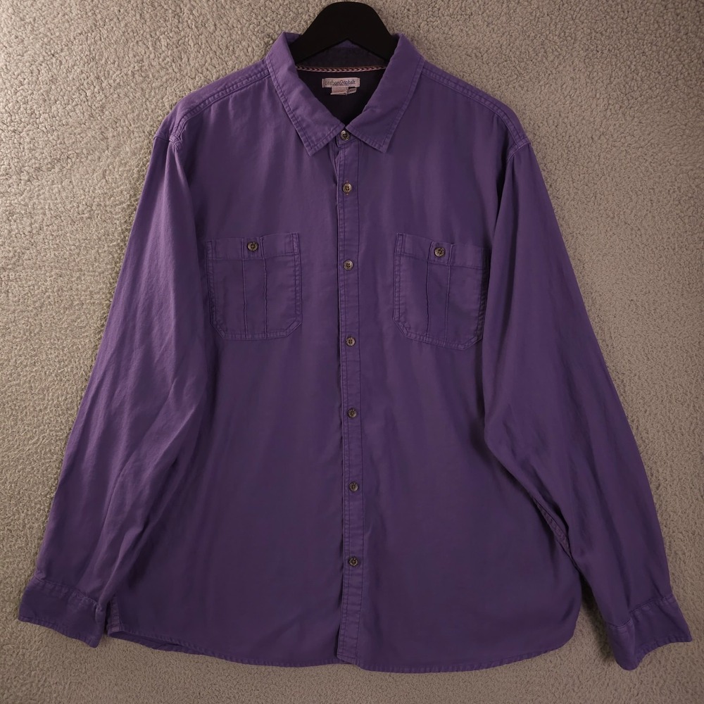 Carbon2Cobalt Shirt Mens XL Purple Long Sleeve Button Up Cotton Casual Preppy - Picture 2 of 10